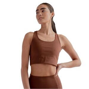 girlfriend collective Paloma Racerback Bra Earth 🤎